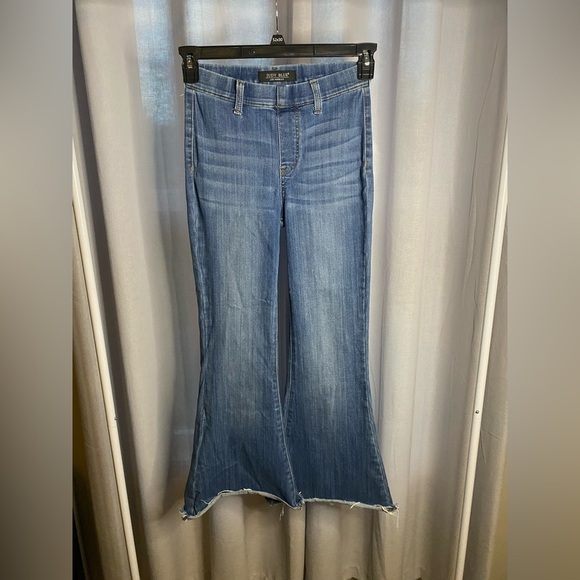 Judy Blue Denim - Judy Blue pull on jeans super flare raw hem